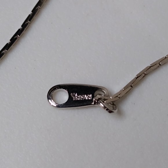 Glass Blue Dolphin Pendant Necklace 15.5 Inches - Picture 11 of 16